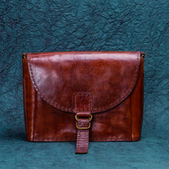 Brown Belt Leather Kucth - sling bag