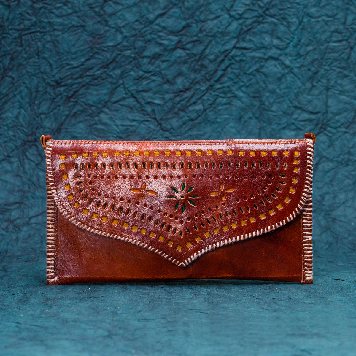 Brown Leather Kucth - Purse