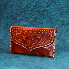 Brown Leather Kucth - Purse