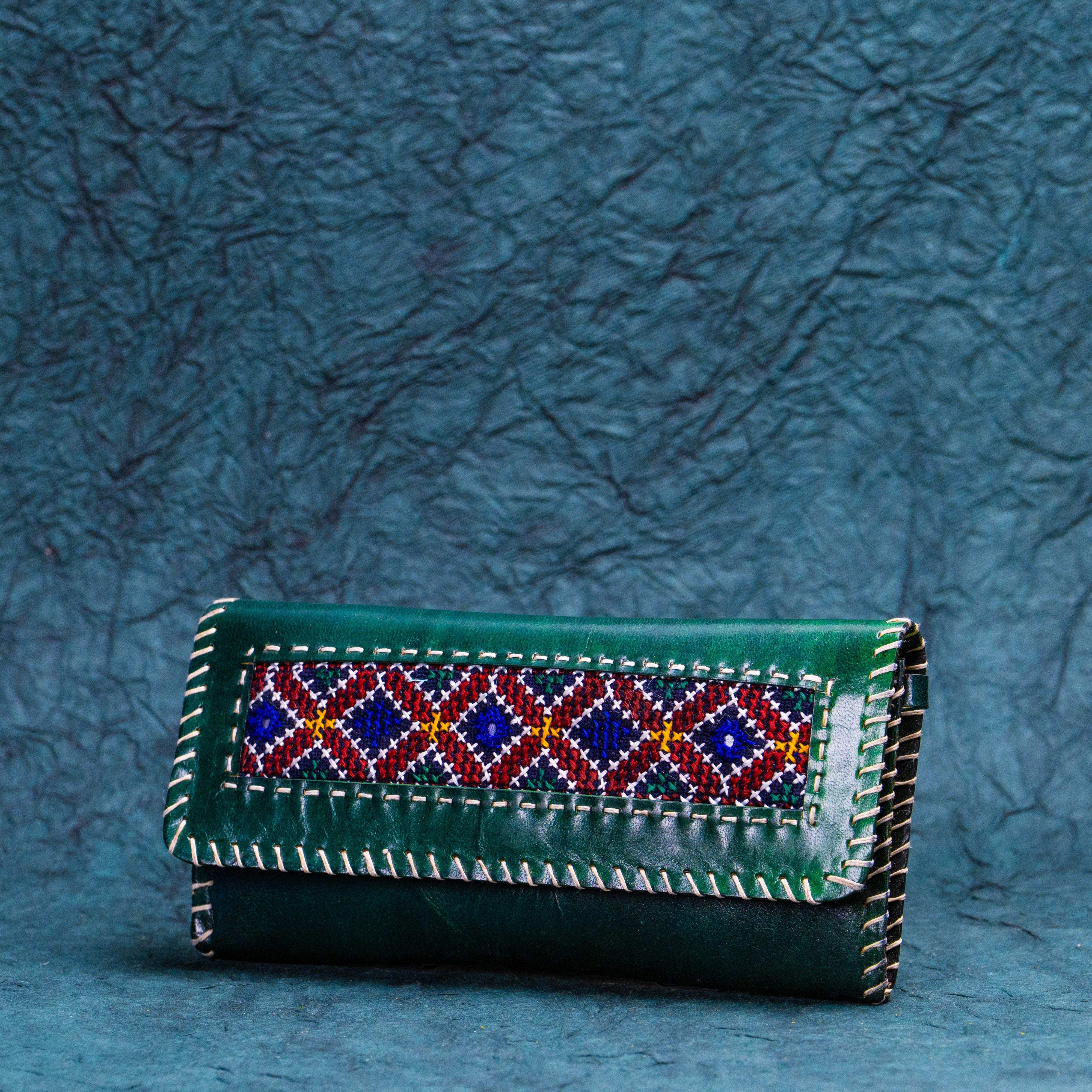 Green Leather Kucth - Purse